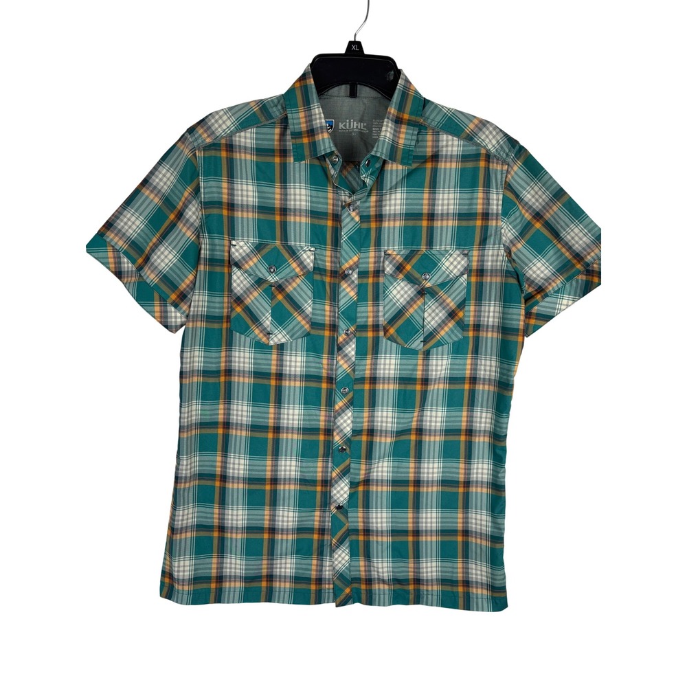 KUHL Eluxor Women's Plaid Short Sleeve Button Up Shirt S Hiking Outdoor Gorpcore